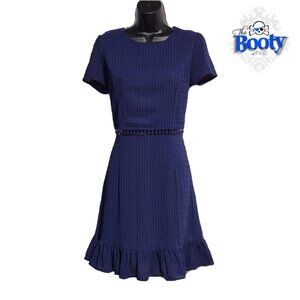Francescas Pull-Over Ribbed Dress With Frill Size: M